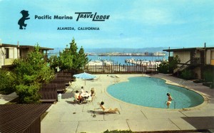 Pacific Marina Travelodge, Alameda, California, mailed 1973 